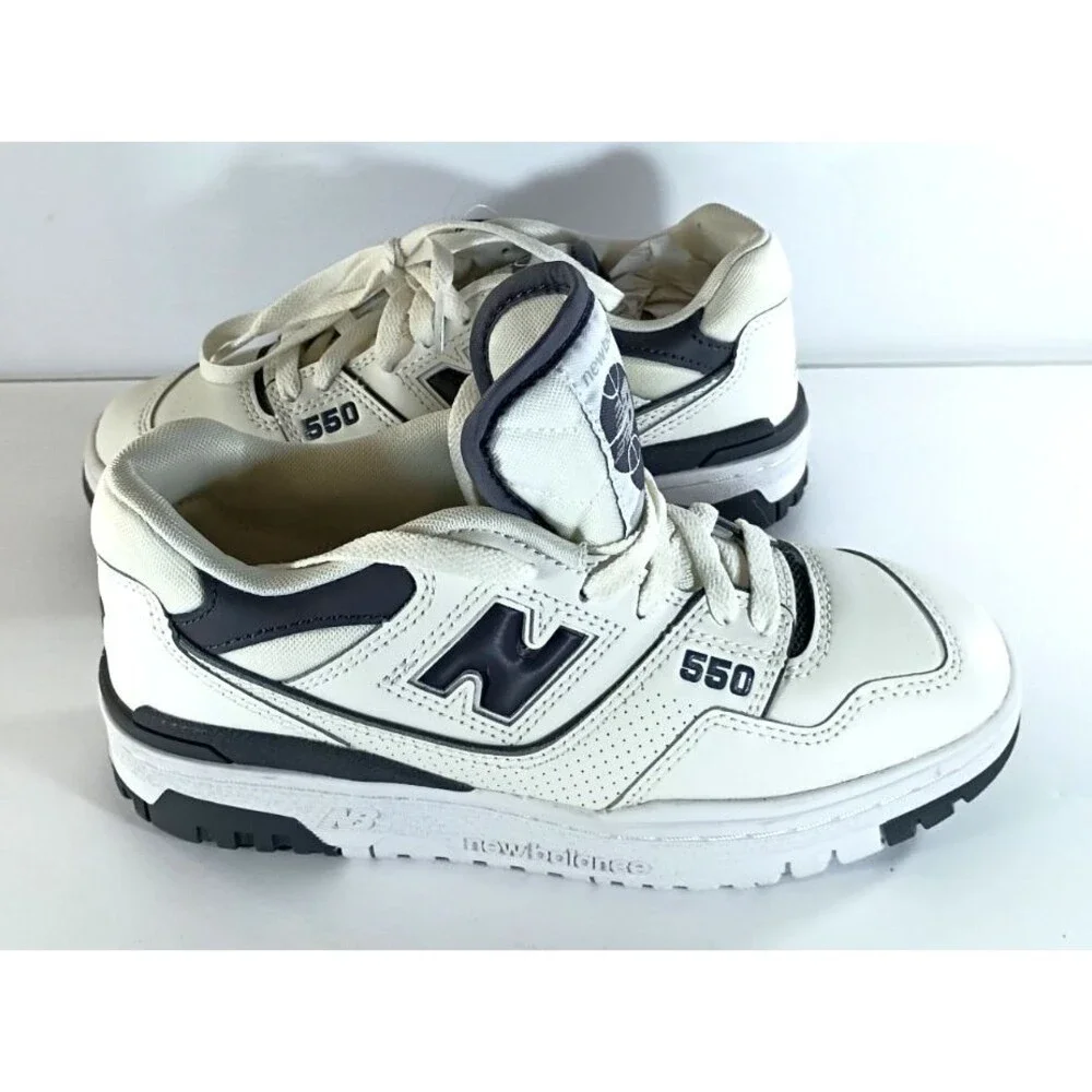 New Balance 550 Sea Salt Magnet BBW550BH Women 6.5 Wide NWT Leather Sneakers